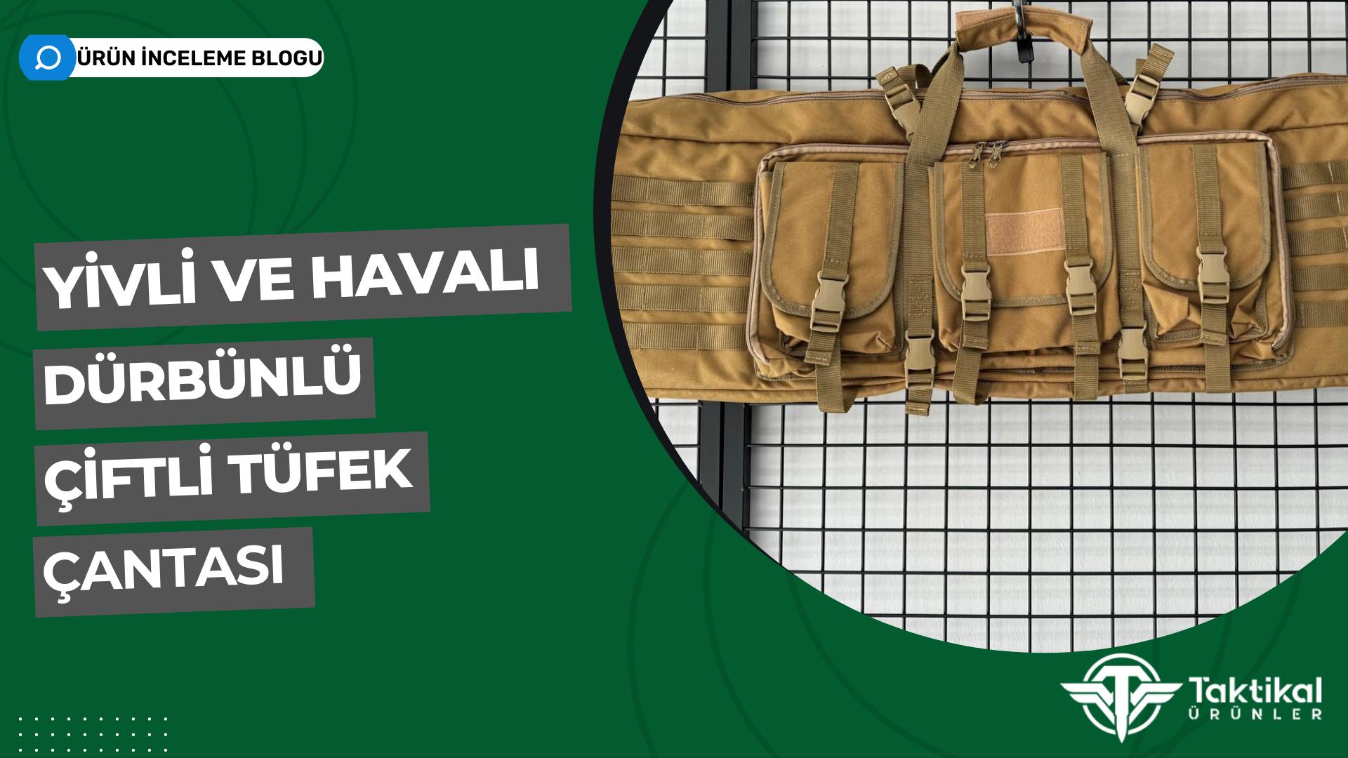 Yivli Ve Havalı Dürbünlü Çiftli Tüfek Taşıma Çantası