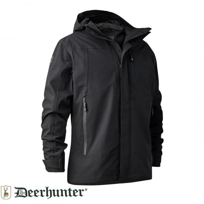 DEERHUNTER%20Sarek%20Shell%20Kapüşonlu%20Siyah%20Mont%202XL