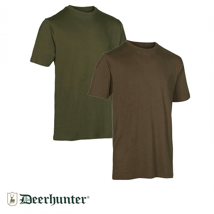 DEERHUNTER%20331-571DH%202li%20Paket%20Yeşil%20/Kahve%20Tişört%20L