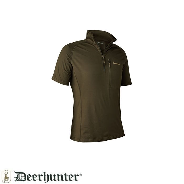 DEERHUNTER%20Yaka%20Fermuarlı%20K.Kollu%20Yeşil%20Tişört%20XL