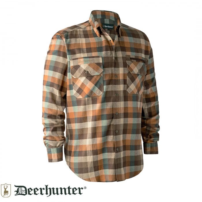 DEERHUNTER%20James%20Kahverengi%20Kareli%20Gömlek%2043/44