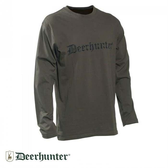 DEERHUNTER%20Logo%20Yeşil%20Uzun%20Kollu%20Tişört%202XL