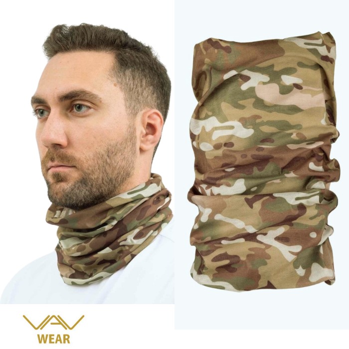 VAV%20BUFFO01%20Boyunluk,%20Bileklik%20Bandana%20Kahverengi