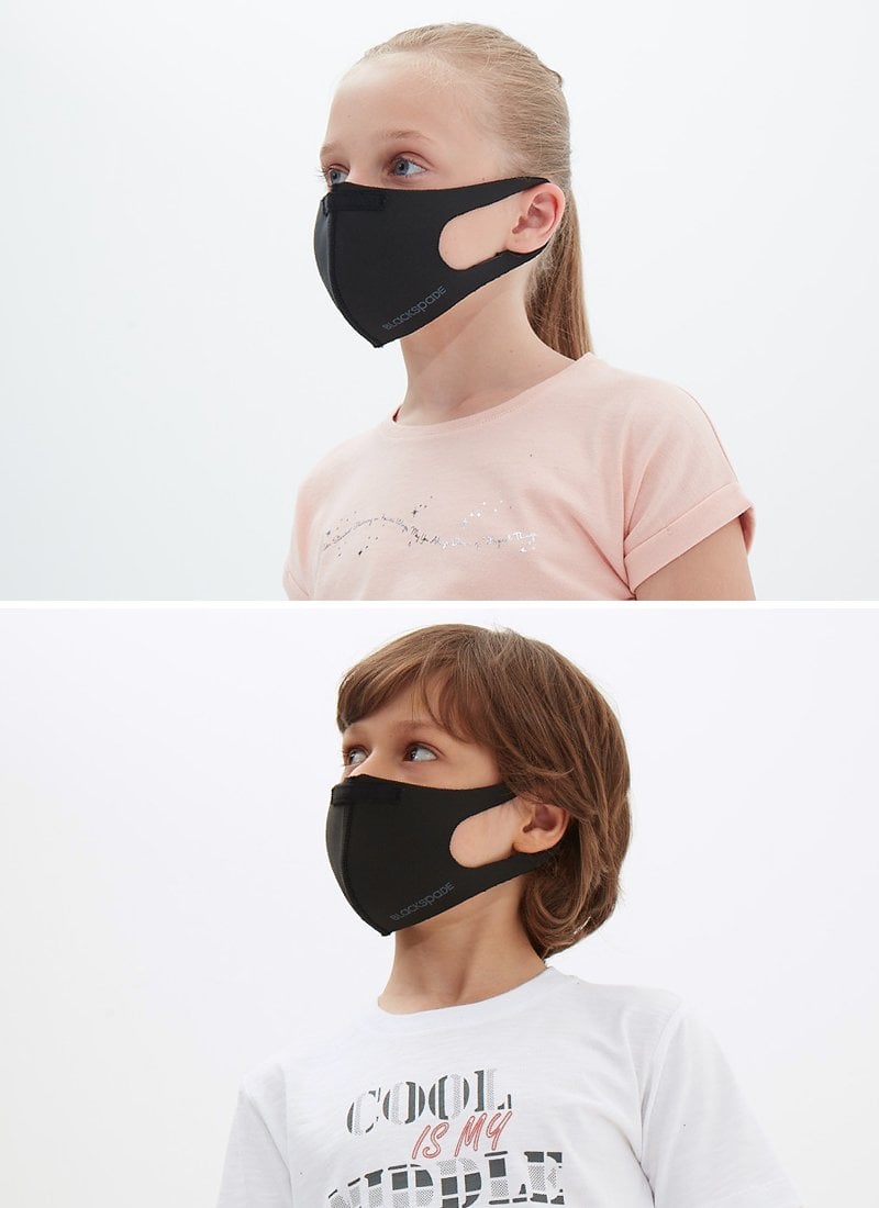 BLACKSPADE%20Çocuk%20Koruyucu%20Maske%20Siyah%20S1