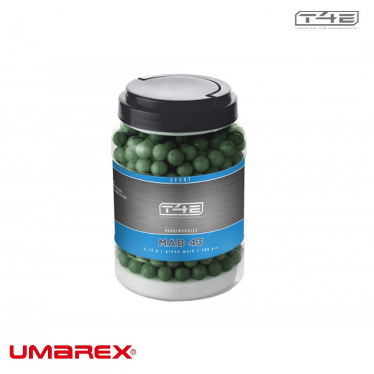 UMAREX%20T4E%20MB%20.43%20cal.%20İşaret%20Topu%202%20X%20250li%20Yeşil