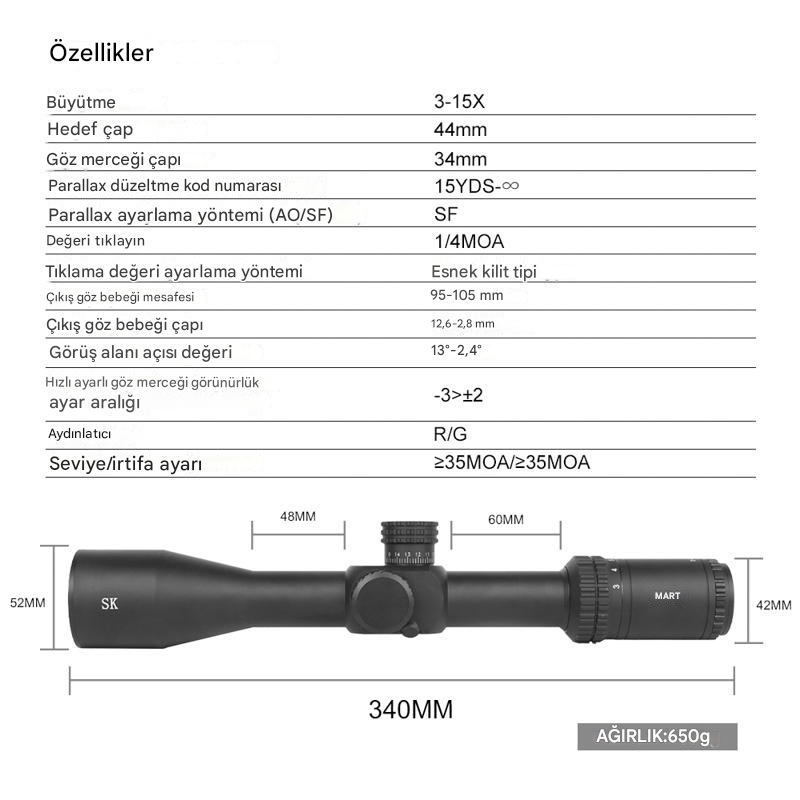 T-EAGLE%20MARCH%20SK%203-15X44%20IR%20FFP%20Tüfek%20Dürbünü