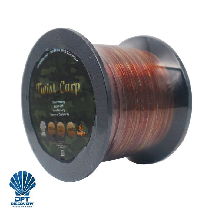 DFT%20Bojin%20TwistCarp%20Kahve-Yeşil%201000%20m%200.32%20mm%20Misina