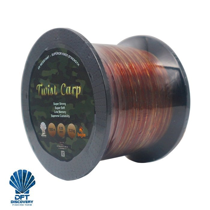 DFT%20Bojin%20TwistCarp%20Kahve-Yeşil%201000%20m%200.35%20mm%20Misina