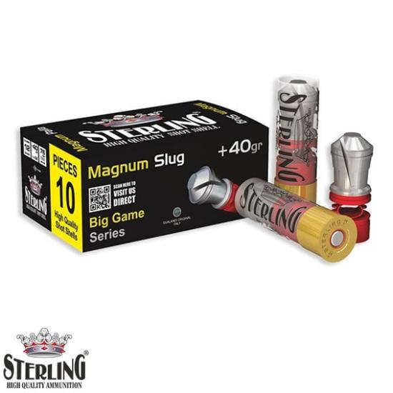 STERLING 12 Cal. Magnum 40 G. Tek Kurşun Fişek