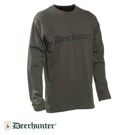 DEERHUNTER Logo Yeşil Uzun Kollu Tişört 2XL