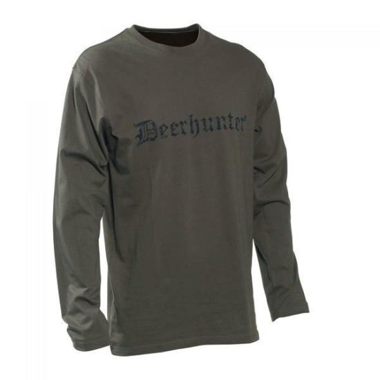 DEERHUNTER Logo Yeşil Uzun Kollu Tişört 2XL