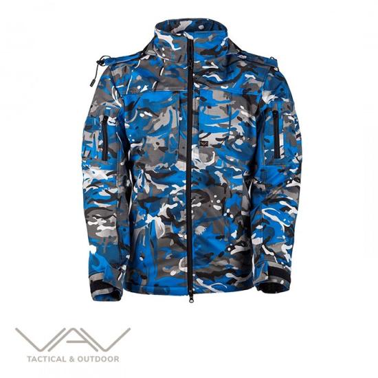 VAV Shell HT-01 Softshell Mont Yengeç Mavi - L