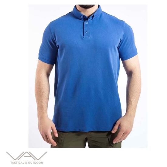 VAV Tlac-01 Polo Yaka Tişört - Mavi