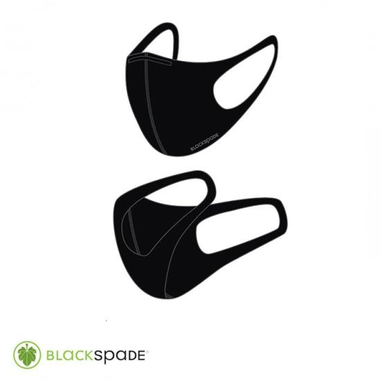 BLACKSPADE Unisex Koruyucu Maske Siyah