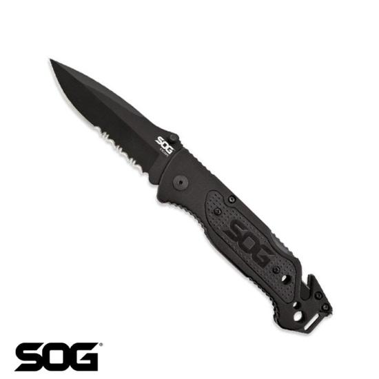 SOG FF-25 Escape Tırtıklı Çakı - Siyah