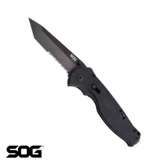 SOG Flash II Tanto Siyah Düz ve Tırtıklı Bıçak