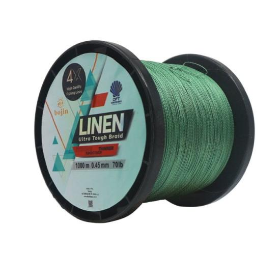 DFT Bojin 4X Linen İp Misina 0.45 mm  1000 m  Yeşil