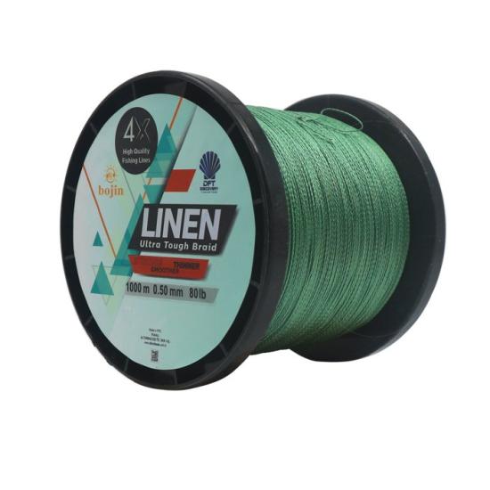 DFT Bojin 4X Linen İp Misina 0.50 mm  1000 m  Yeşil