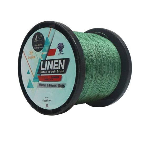 DFT Bojin 4X Linen İp Misina 0.60 mm  1000 m  Yeşil