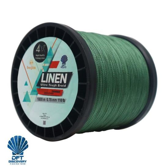 DFT Bojin 4X Linen İp Misina 0.70 mm  1000 m  Yeşil