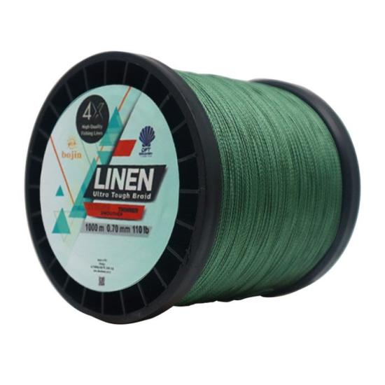 DFT Bojin 4X Linen İp Misina 0.70 mm  1000 m  Yeşil