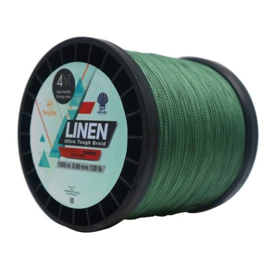 DFT Bojin 4X Linen İp Misina 0.80 mm  1000 m  Yeşil