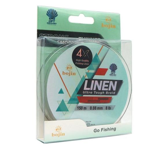 DFT Bojin 4X Linen İp Misina 0.08 mm  150 m  Yeşil