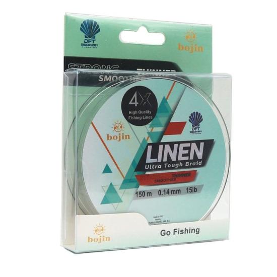 DFT Bojin 4X Linen İp Misina 0.14 mm  150 m  Yeşil