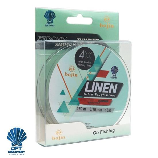 DFT Bojin 4X Linen İp Misina 0.16 mm  150 m  Yeşil