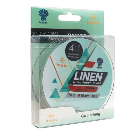 DFT Bojin 4X Linen İp Misina 0.16 mm  150 m  Yeşil