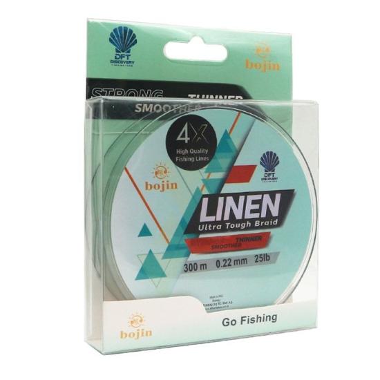 DFT Bojin 4X Linen İp Misina 0.22 mm 300 m Yeşil