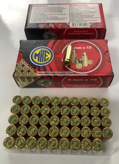 Mke 9mm Tabanca Mermisi 1 Kutu (50 Adet)