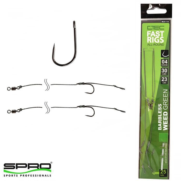 T.SPRO%20Fast%20Rigs%20WeedyBarbless%20Hazır%20İğne%20Takımı%20#08