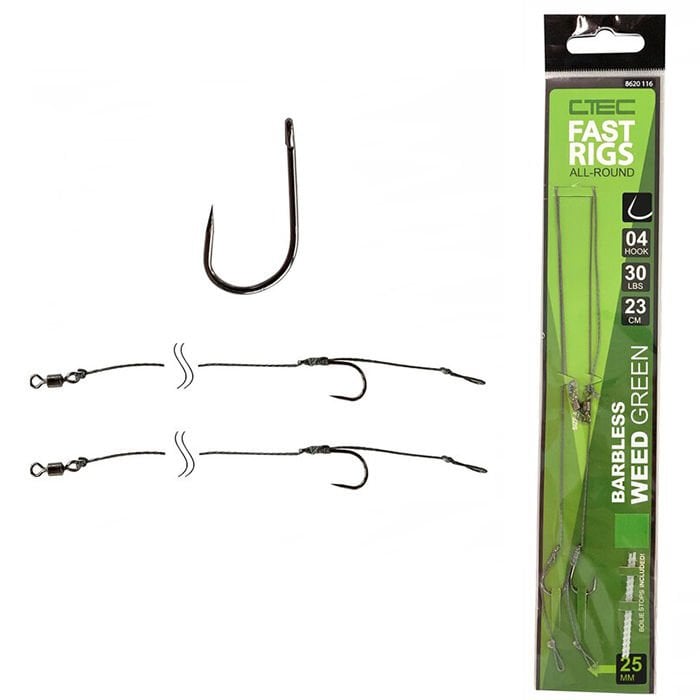 T.SPRO%20Fast%20Rigs%20WeedyBarbless%20Hazır%20İğne%20Takımı%20#08