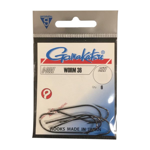 GAMAKATSU%20Worm%2036%20Siyah%20No:1/0%20Olta%20İğnesi%201/6