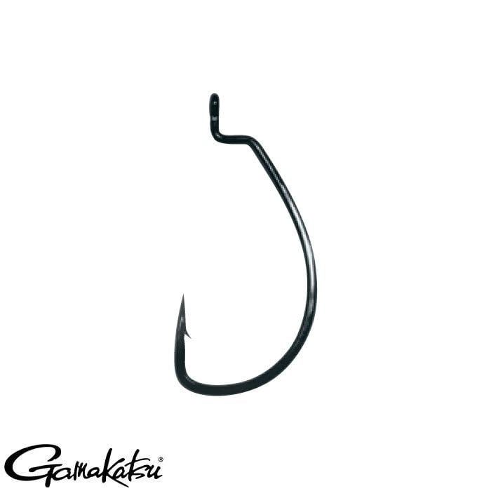 GAMAKATSU%20Worm%20Offset%20Ewg%20Sl%20#2/0%20Siyah%20%201/6